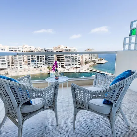 Impressive View 2br Flat In St Julian's Bay By Arco Collection * Saint Julian's
