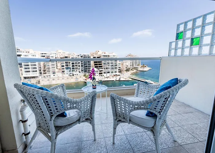 Impressive View 2br Flat In St Julian's Bay By Arco Collection * Saint Julian's